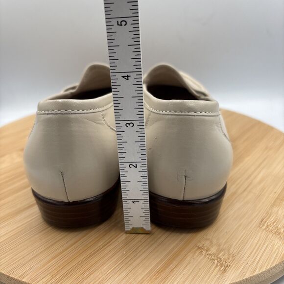 SAS TriPad Comfort Leather Penny Loafers Ivory Bone Slip On Shoes Women’s 9M - Picture 6 of 11